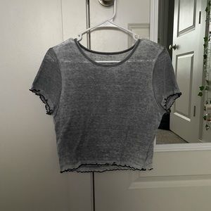 Blue Grey Waffle T-Shirt American Eagle